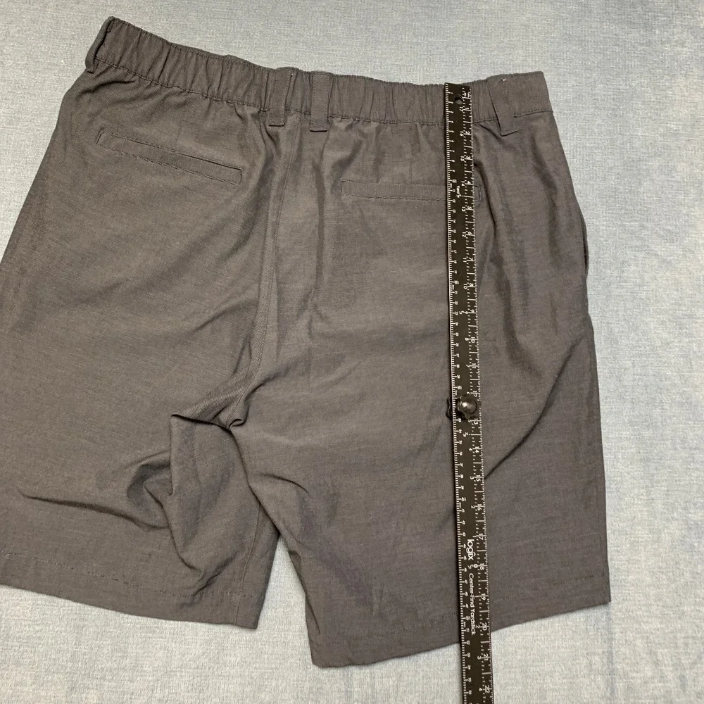 Banana Republic Chino Shorts Mens 36 Black Flat Front Slash Pockets Streetwear